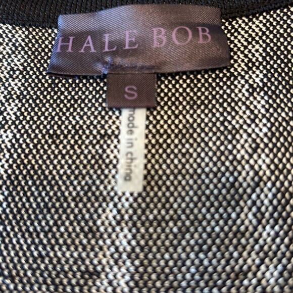 NWT Hale Bob black/white fit & flare dress Sz S graphic summer cruise - Picture 7 of 13